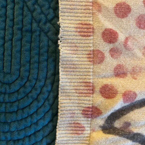 RARE Blue Area Sweater – Lichtenstein-Inspired Cashmere Art Knit – Sz S - Picture 4 of 6